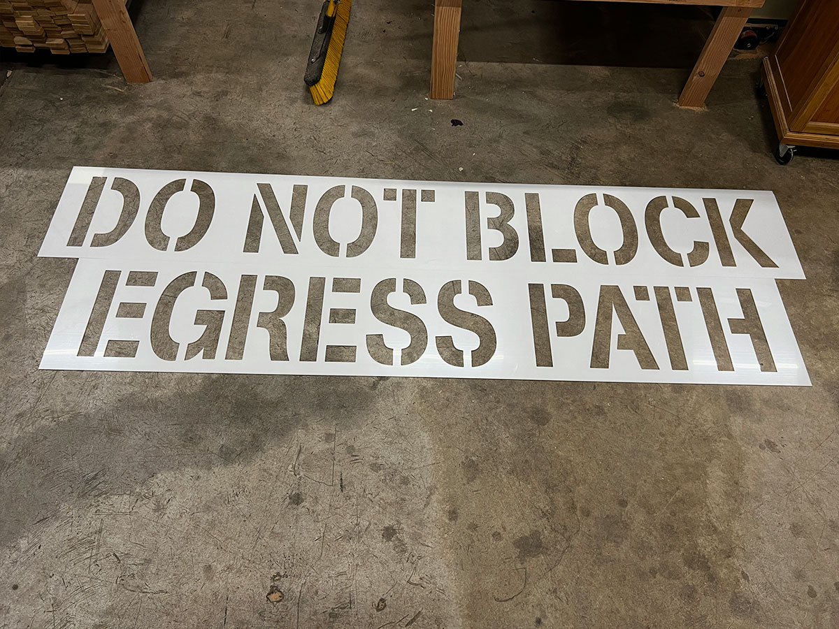 Parking & pavement stencils