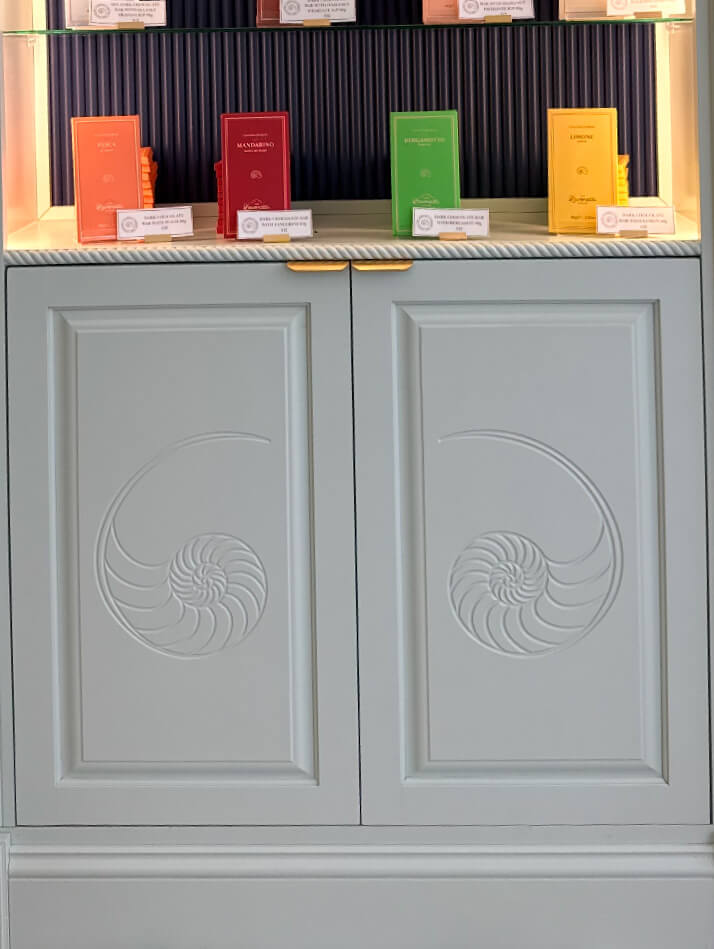 Custom Routed Cabinet Details