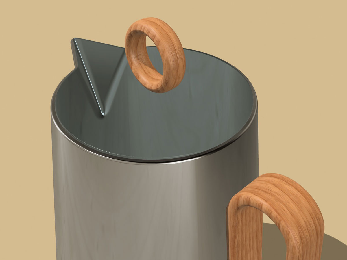 3d rendering of a tea kettle