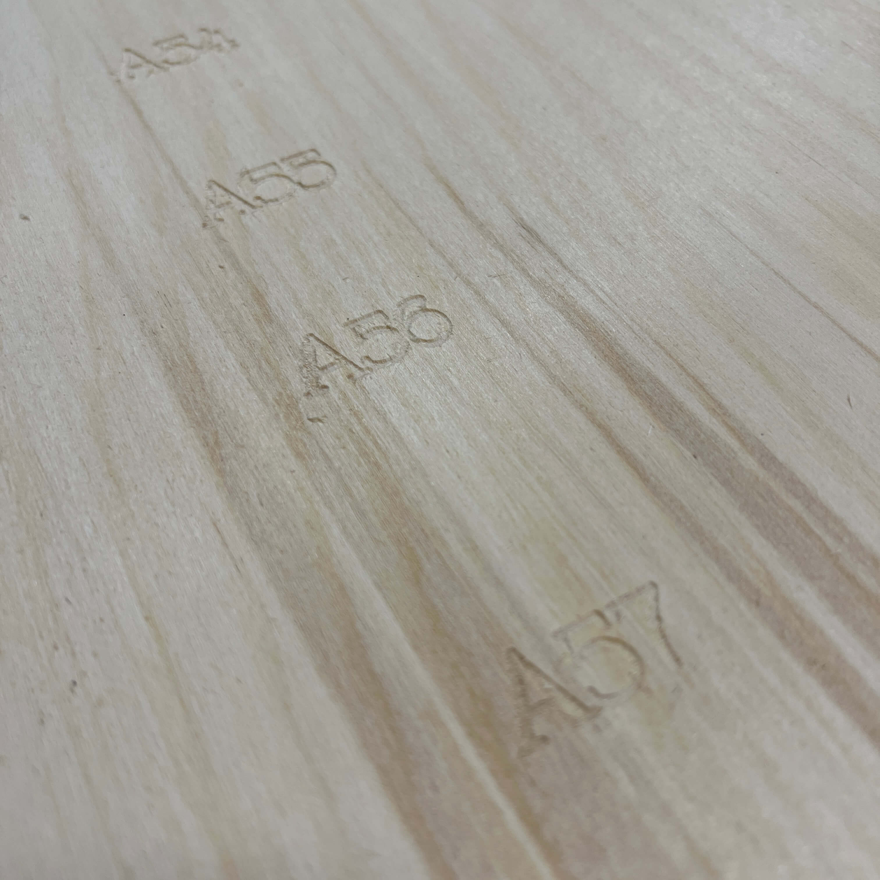 CNC-engraved mapping legend numbered into the backing board for assembly tracking
