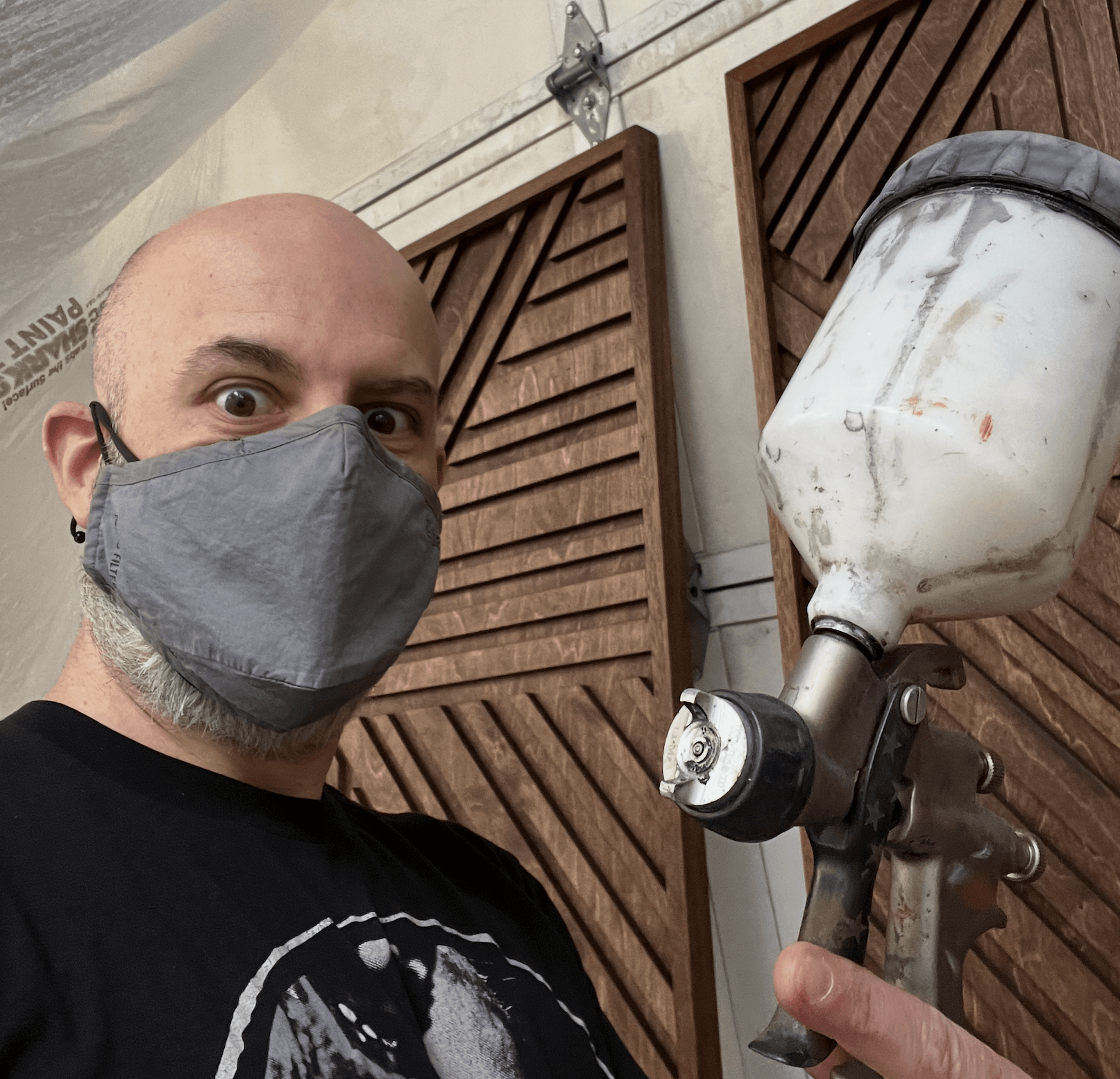 Applying several coats of satin water-based polyurethane as the final finish